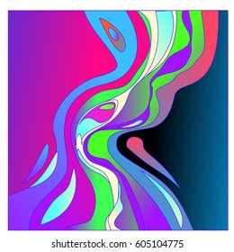 Colorful vibrant Wave Background. Dynamic Effect. Abstract Vector Illustration. Design Template. Modern Pattern.
