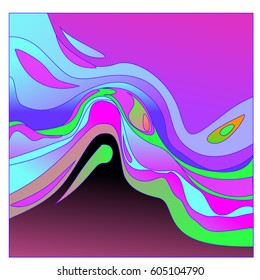 Colorful vibrant Wave Background. Dynamic Effect. Abstract Vector Illustration. Design Template. Modern Pattern.