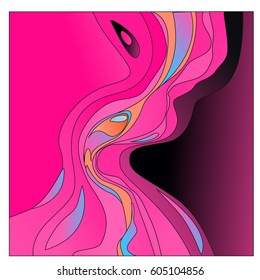Colorful vibrant Wave Background. Dynamic Effect. Abstract Vector Illustration. Design Template. Modern Pattern.