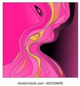 Colorful vibrant Wave Background. Dynamic Effect. Abstract Vector Illustration. Design Template. Modern Pattern.