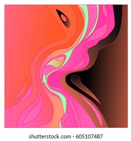Colorful vibrant Wave Background. Dynamic Effect. Abstract Vector Illustration. Design Template. Modern Pattern.