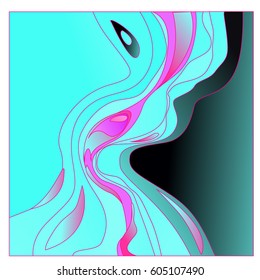Colorful vibrant Wave Background. Dynamic Effect. Abstract Vector Illustration. Design Template. Modern Pattern.