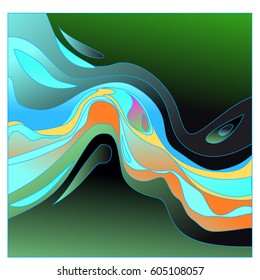 
Colorful vibrant Wave Background. Dynamic Effect. Abstract Vector Illustration. Design Template. Modern Pattern.
