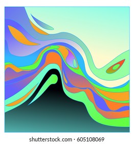 
Colorful vibrant Wave Background. Dynamic Effect. Abstract Vector Illustration. Design Template. Modern Pattern.
