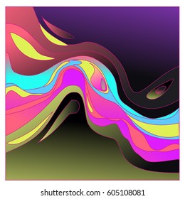 
Colorful vibrant Wave Background. Dynamic Effect. Abstract Vector Illustration. Design Template. Modern Pattern.
