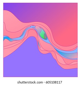 
Colorful vibrant Wave Background. Dynamic Effect. Abstract Vector Illustration. Design Template. Modern Pattern.
