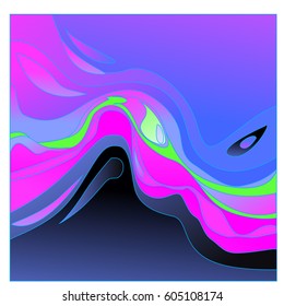 
Colorful vibrant Wave Background. Dynamic Effect. Abstract Vector Illustration. Design Template. Modern Pattern.
