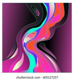 
Colorful vibrant Wave Background. Dynamic Effect. Abstract Vector Illustration. Design Template. Modern Pattern.
