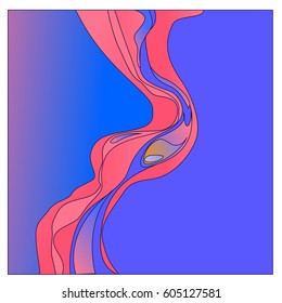 
Colorful vibrant Wave Background. Dynamic Effect. Abstract Vector Illustration. Design Template. Modern Pattern.
