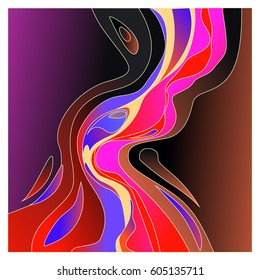 Colorful vibrant Wave Background. Dynamic Effect. Abstract Vector Illustration. Design Template. Modern Pattern.