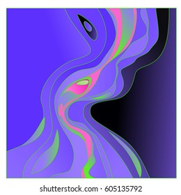 Colorful vibrant Wave Background. Dynamic Effect. Abstract Vector Illustration. Design Template. Modern Pattern.