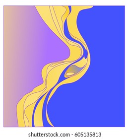 Colorful vibrant Wave Background. Dynamic Effect. Abstract Vector Illustration. Design Template. Modern Pattern.