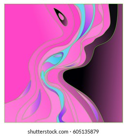 Colorful vibrant Wave Background. Dynamic Effect. Abstract Vector Illustration. Design Template. Modern Pattern.
