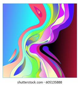 Colorful vibrant Wave Background. Dynamic Effect. Abstract Vector Illustration. Design Template. Modern Pattern.