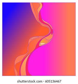 Colorful vibrant Wave Background. Dynamic Effect. Abstract Vector Illustration. Design Template. Modern Pattern.