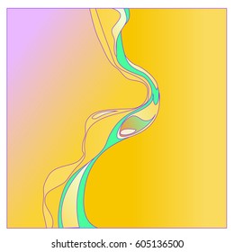 Colorful vibrant Wave Background. Dynamic Effect. Abstract Vector Illustration. Design Template. Modern Pattern.