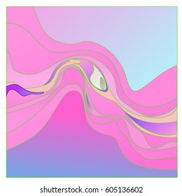 Colorful vibrant Wave Background. Dynamic Effect. Abstract Vector Illustration. Design Template. Modern Pattern.