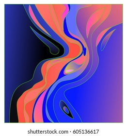 Colorful vibrant Wave Background. Dynamic Effect. Abstract Vector Illustration. Design Template. Modern Pattern.