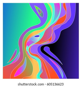 Colorful vibrant Wave Background. Dynamic Effect. Abstract Vector Illustration. Design Template. Modern Pattern.