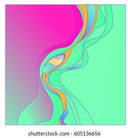 Colorful vibrant Wave Background. Dynamic Effect. Abstract Vector Illustration. Design Template. Modern Pattern.