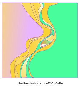 Colorful vibrant Wave Background. Dynamic Effect. Abstract Vector Illustration. Design Template. Modern Pattern.