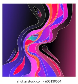 Colorful vibrant Wave Background. Dynamic Effect. Abstract Vector Illustration. Design Template. Modern Pattern.