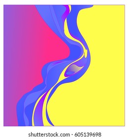 Colorful vibrant Wave Background. Dynamic Effect. Abstract Vector Illustration. Design Template. Modern Pattern.
