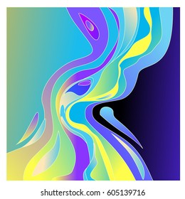 Colorful vibrant Wave Background. Dynamic Effect. Abstract Vector Illustration. Design Template. Modern Pattern.