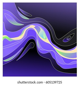 Colorful vibrant Wave Background. Dynamic Effect. Abstract Vector Illustration. Design Template. Modern Pattern.