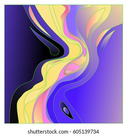 Colorful vibrant Wave Background. Dynamic Effect. Abstract Vector Illustration. Design Template. Modern Pattern.