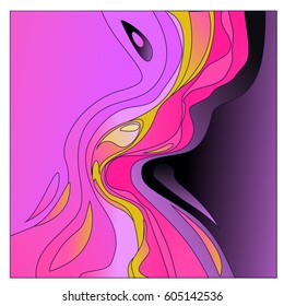 Colorful vibrant Wave Background. Dynamic Effect. Abstract Vector Illustration. Design Template. Modern Pattern.