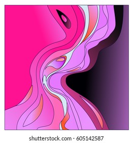 Colorful vibrant Wave Background. Dynamic Effect. Abstract Vector Illustration. Design Template. Modern Pattern.