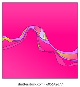 Colorful vibrant Wave Background. Dynamic Effect. Abstract Vector Illustration. Design Template. Modern Pattern.