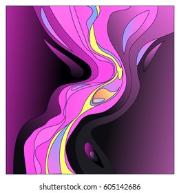 Colorful vibrant Wave Background. Dynamic Effect. Abstract Vector Illustration. Design Template. Modern Pattern.