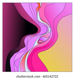 Colorful vibrant Wave Background. Dynamic Effect. Abstract Vector Illustration. Design Template. Modern Pattern.