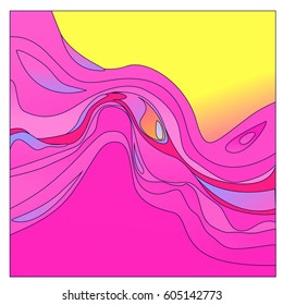 Colorful vibrant Wave Background. Dynamic Effect. Abstract Vector Illustration. Design Template. Modern Pattern.