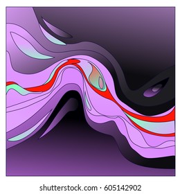 Colorful vibrant Wave Background. Dynamic Effect. Abstract Vector Illustration. Design Template. Modern Pattern.