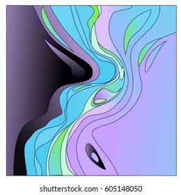 Colorful vibrant Wave Background. Dynamic Effect. Abstract Vector Illustration. Design Template. Modern Pattern.