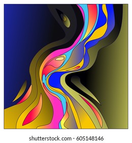 Colorful vibrant Wave Background. Dynamic Effect. Abstract Vector Illustration. Design Template. Modern Pattern.
