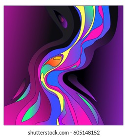 Colorful vibrant Wave Background. Dynamic Effect. Abstract Vector Illustration. Design Template. Modern Pattern.