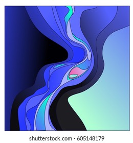 Colorful vibrant Wave Background. Dynamic Effect. Abstract Vector Illustration. Design Template. Modern Pattern.