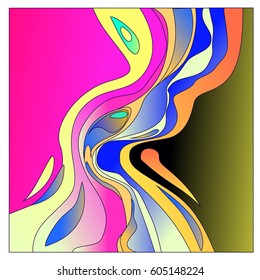 Colorful vibrant Wave Background. Dynamic Effect. Abstract Vector Illustration. Design Template. Modern Pattern.