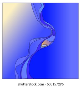 Colorful vibrant Wave Background. Dynamic Effect. Abstract Vector Illustration. Design Template. Modern Pattern.