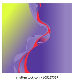 Colorful vibrant Wave Background. Dynamic Effect. Abstract Vector Illustration. Design Template. Modern Pattern.