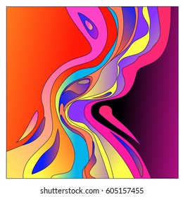 Colorful vibrant Wave Background. Dynamic Effect. Abstract Vector Illustration. Design Template. Modern Pattern.