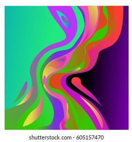 Colorful vibrant Wave Background. Dynamic Effect. Abstract Vector Illustration. Design Template. Modern Pattern.
