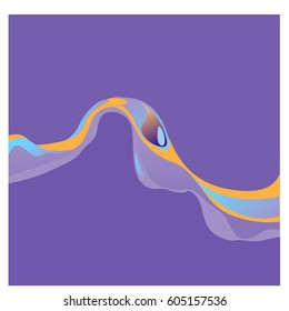 Colorful vibrant Wave Background. Dynamic Effect. Abstract Vector Illustration. Design Template. Modern Pattern.