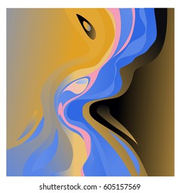 Colorful vibrant Wave Background. Dynamic Effect. Abstract Vector Illustration. Design Template. Modern Pattern.