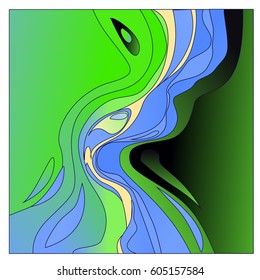Colorful vibrant Wave Background. Dynamic Effect. Abstract Vector Illustration. Design Template. Modern Pattern.