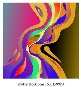 Colorful vibrant Wave Background. Dynamic Effect. Abstract Vector Illustration. Design Template. Modern Pattern.